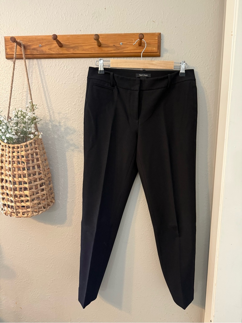 White House Black Market Black Tailored Ankle Trousers